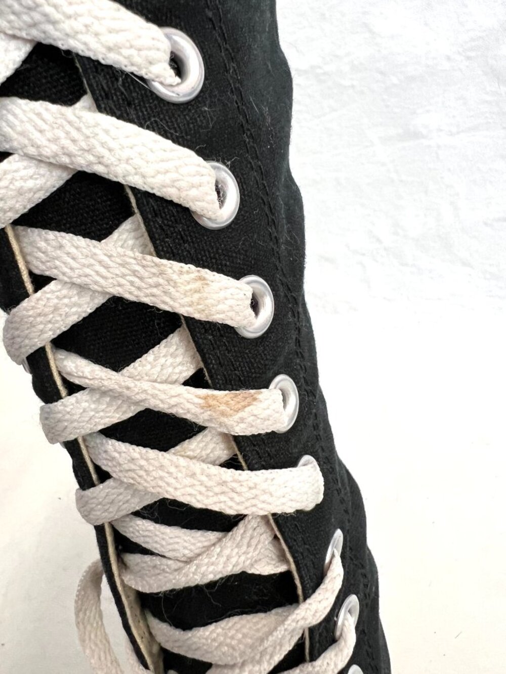 Converse Knee High Tall sneakers XXHI Shoes Black canvas womens 9 y2k boots zip - Picture 13 of 15